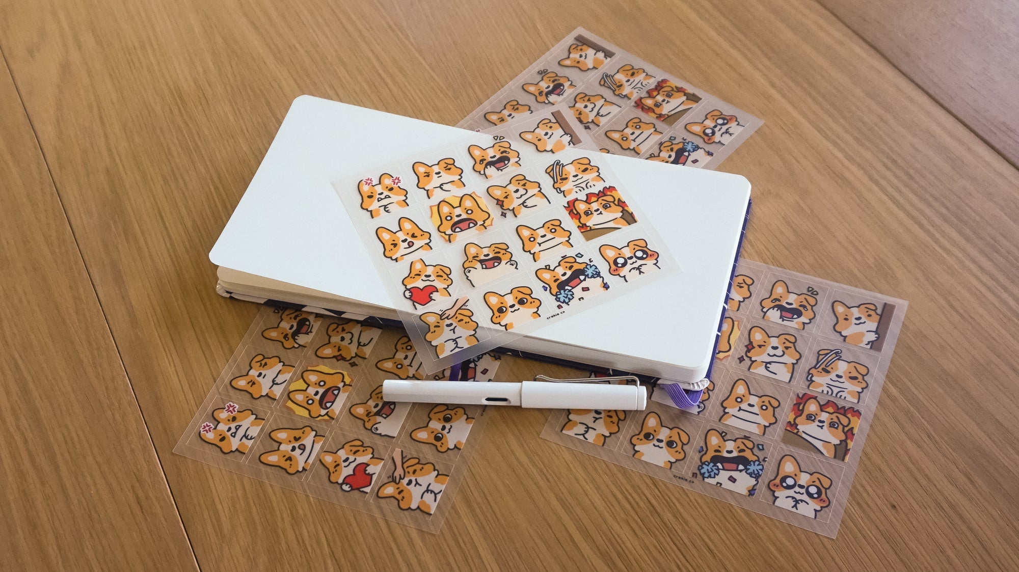 Crebie Emotes Clear Sticker Sheet