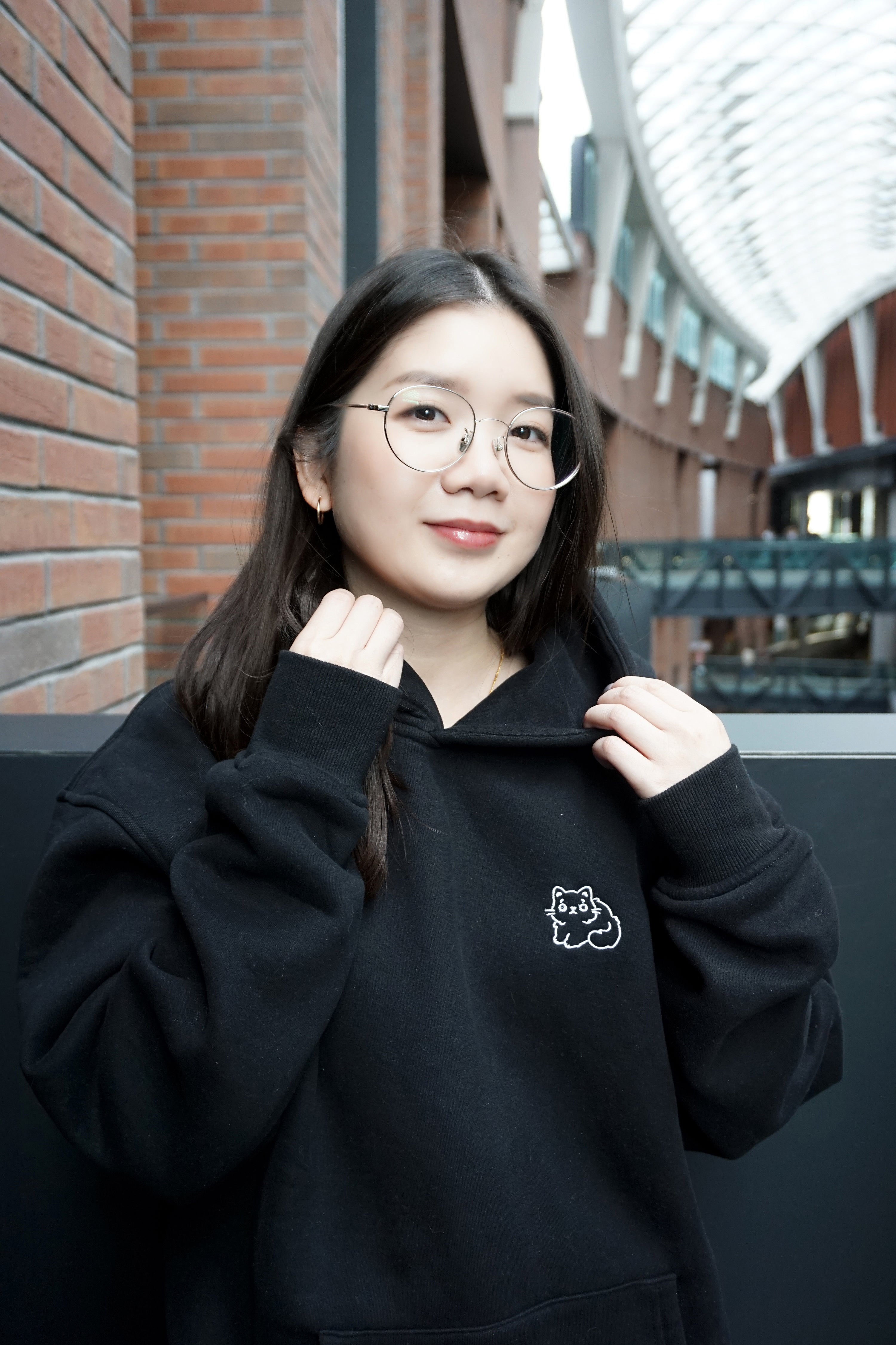 Black Cat Oversized Hoodie