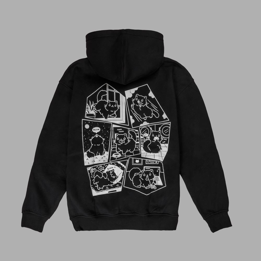 Black Cat Oversized Hoodie