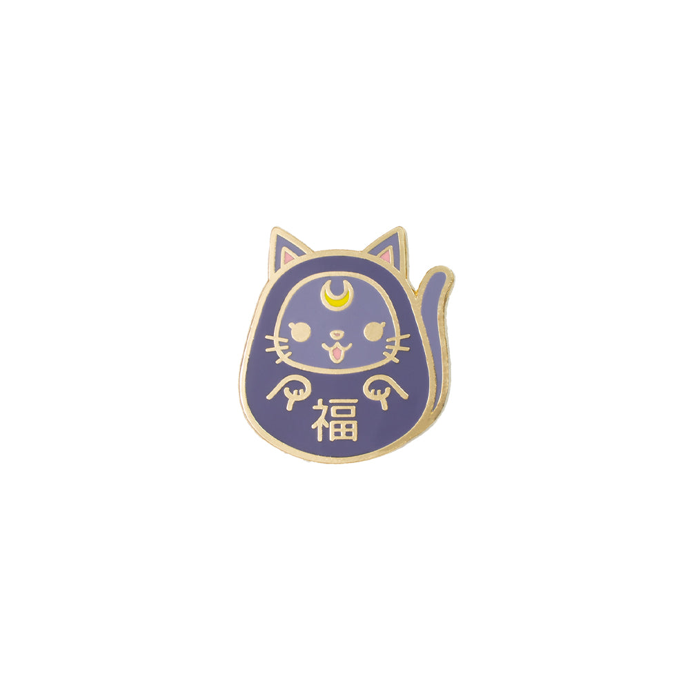 Luna Daruma Enamel Pin