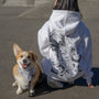 White Dog Oversized Hoodie